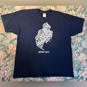 VINTAGE JERSEY STATE MAP T SHIRT